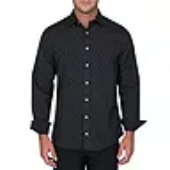 Nick Graham Men's Long Sleeve Performance Stretch Sport Shirt - NWT- Large - Picture 1 of 5